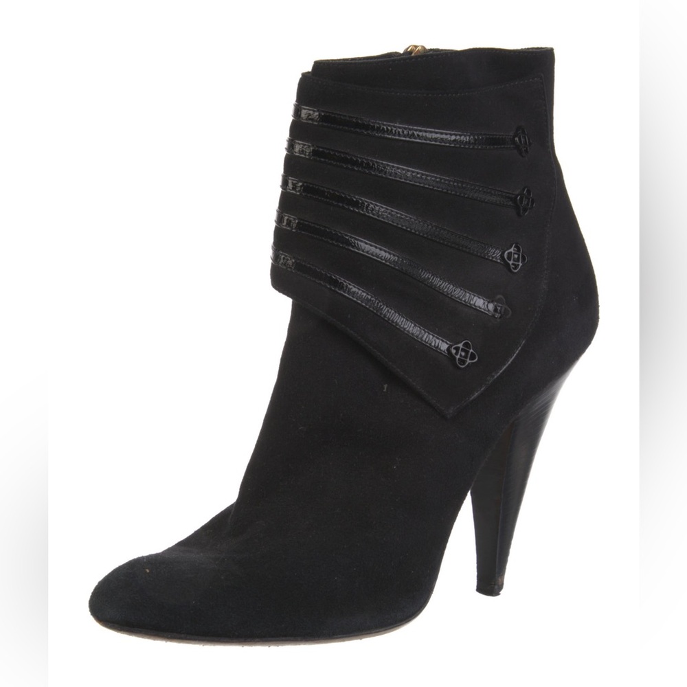 Osca de la Renta Suede Ankle Boots, 40 (US 9)